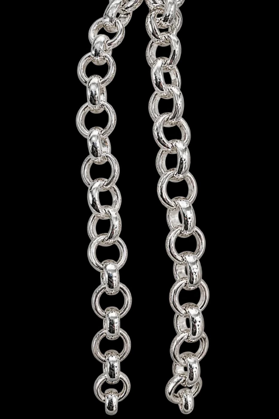 Collar Eslabones Redondos Belcher en Baño de Plata